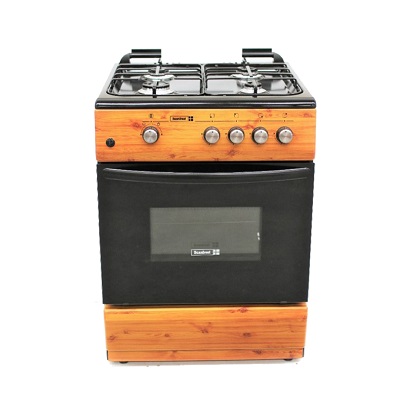 Scanfrost 60 x 60 CM gas cooker | Ideal for a medium family | 4 Gas Burner including 1 Wok Burner | Gas Oven with Grill CK6402NG
