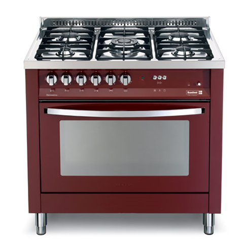 Scanfrost 90 x 60 CM gas cooker | Ideal for a large family and for aspiring & professional chefs | 5 Gas Burner + Central wok burner | Gas Oven with Grill PRG96G2G/PNG96G2G