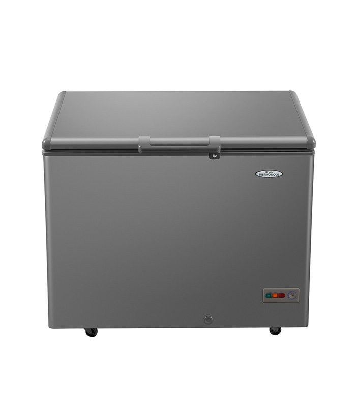 Haier Thermocool HTF-379IS SLV - 379L Inverter Chest Freezer, up to 50% Energy Saving, Super Fast Freezing from 5 Sides, 100 Hours Frozen After Power Outage, LED Lighting, Door Lock, External Handle