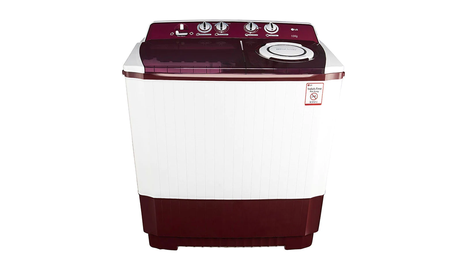 LG Twin Tub Washing Machine 8kg, Blue White, Roller Jet Pulsator, Wind Jet Dry, 3 Main Program