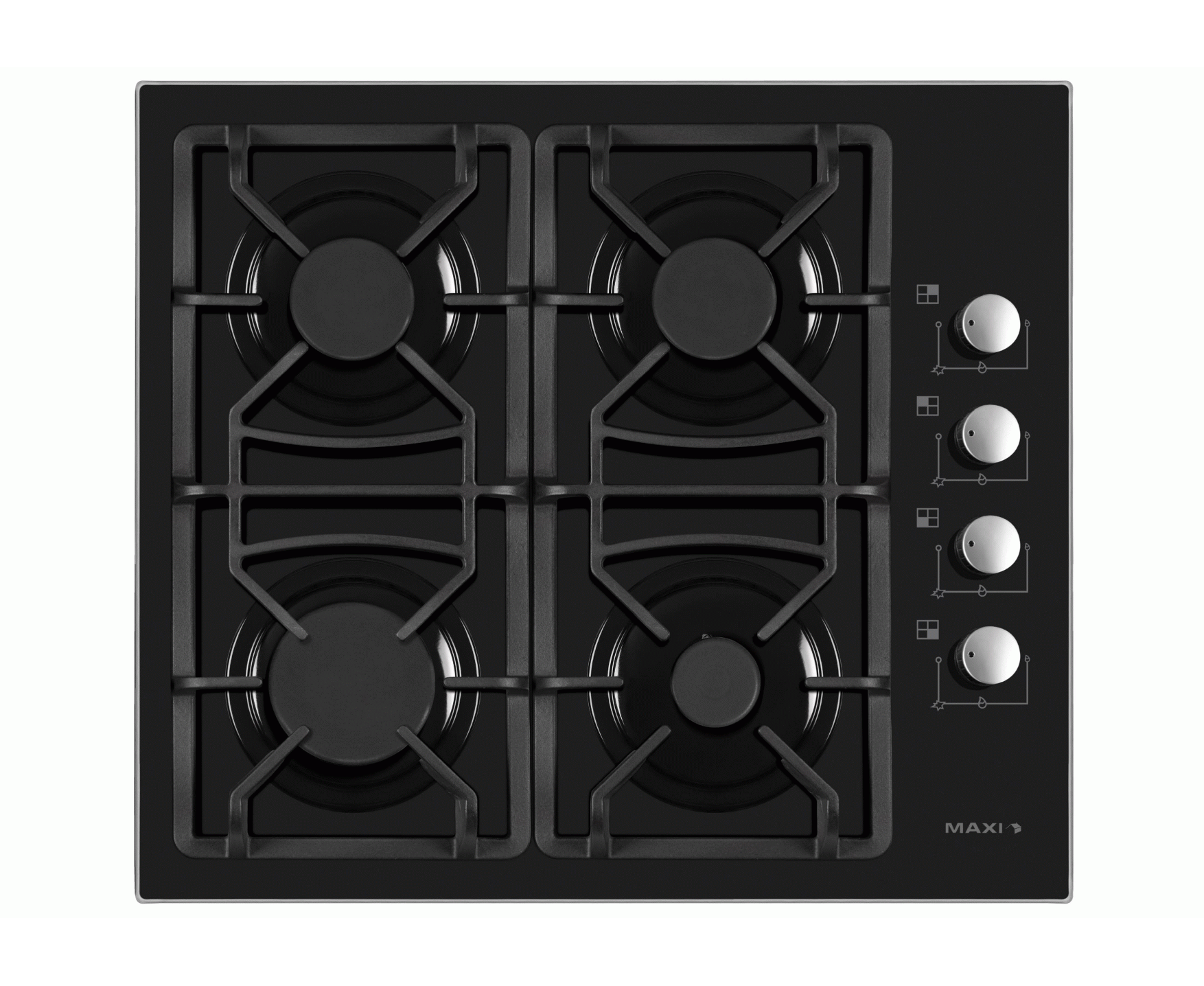 Maxi Table Top Gas Cooker 60*60 T-840 (4B) Black