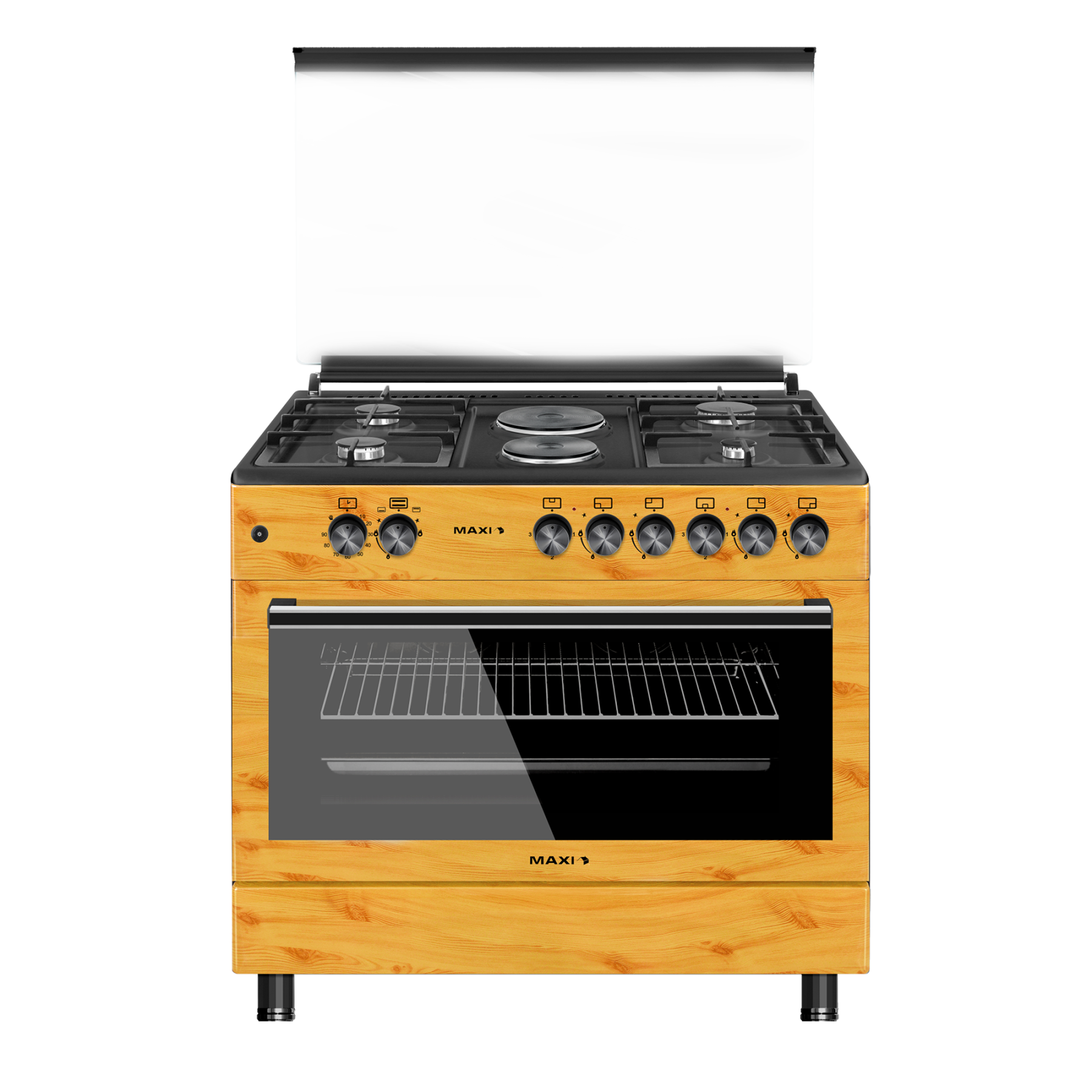 Maxi 60*90 (4+2) Burner Gas Cooker Wood TR Style
