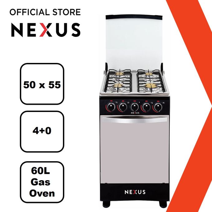 Nexus 4-Burner Gas Cooker GCCR-NX-5055B (4 + 0) with Auto Ignition